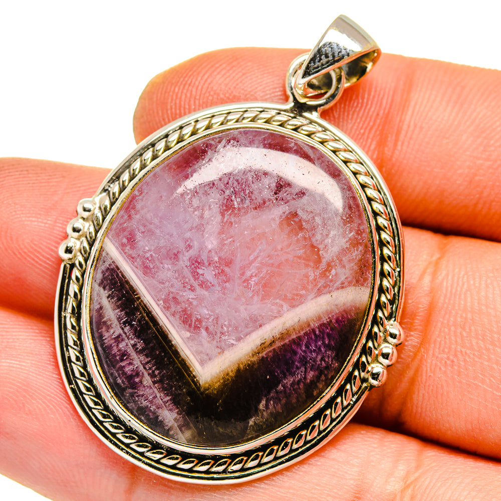 Chevron Amethyst Pendants handcrafted by Ana Silver Co - PD15858