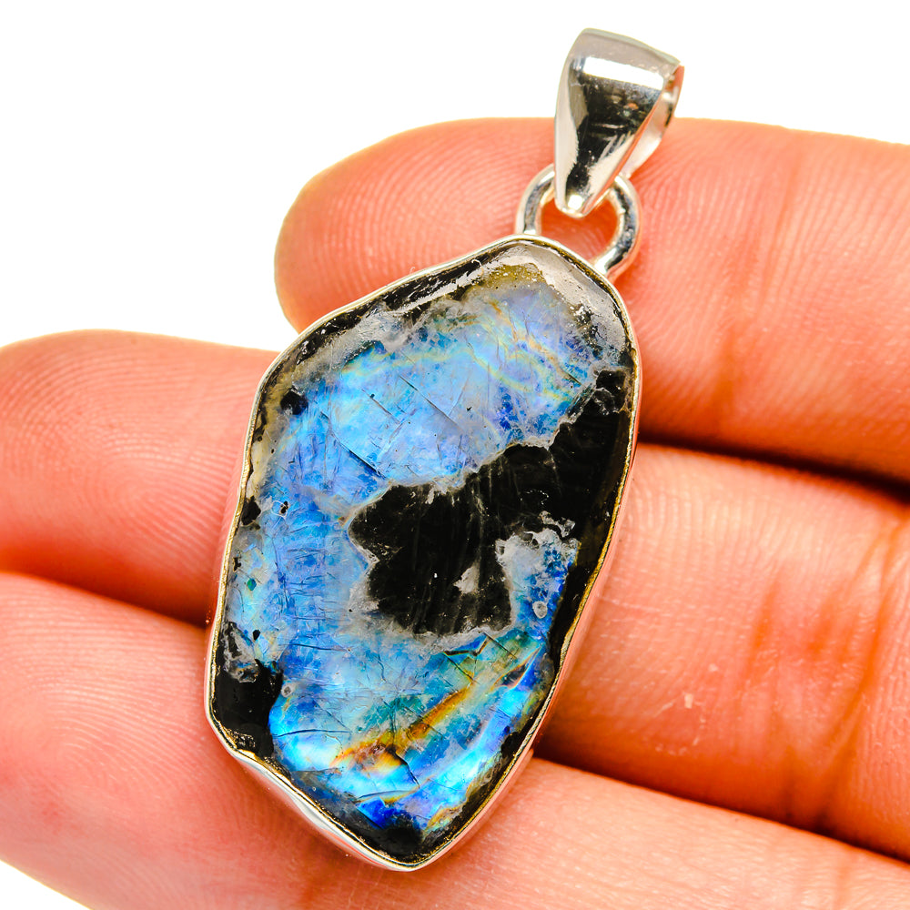 Rainbow Moonstone Pendants handcrafted by Ana Silver Co - PD15889