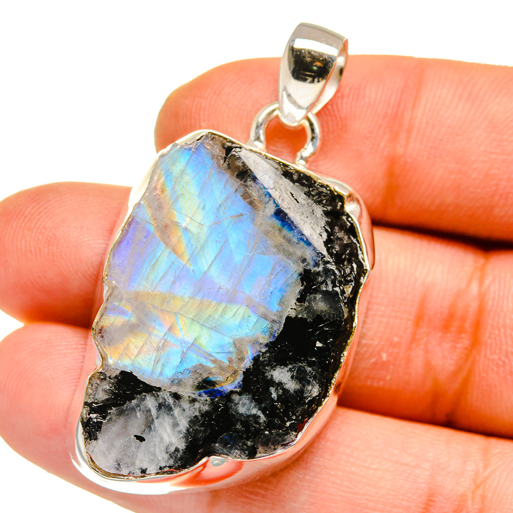 Rainbow Moonstone Pendants handcrafted by Ana Silver Co - PD15890
