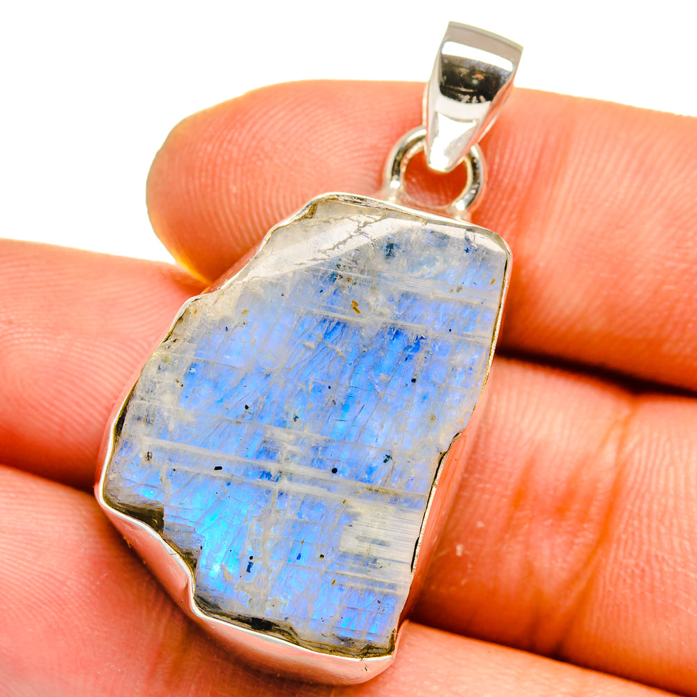 Rainbow Moonstone Pendants handcrafted by Ana Silver Co - PD15891