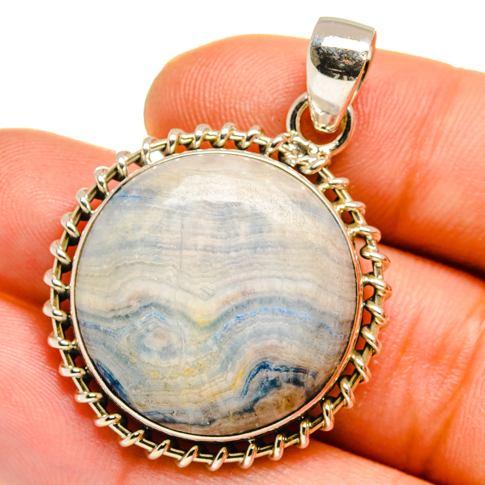 Blue Scheelite Pendants handcrafted by Ana Silver Co - PD15896