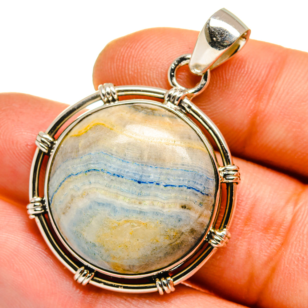 Blue Scheelite Pendants handcrafted by Ana Silver Co - PD15897