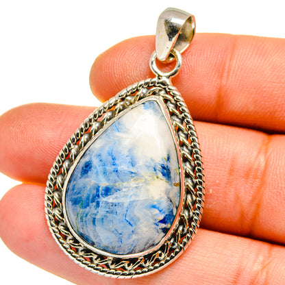 Blue Scheelite Pendants handcrafted by Ana Silver Co - PD15898