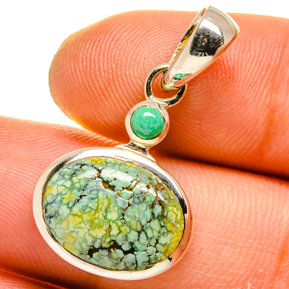 Tibetan Turquoise Pendants handcrafted by Ana Silver Co - PD15903