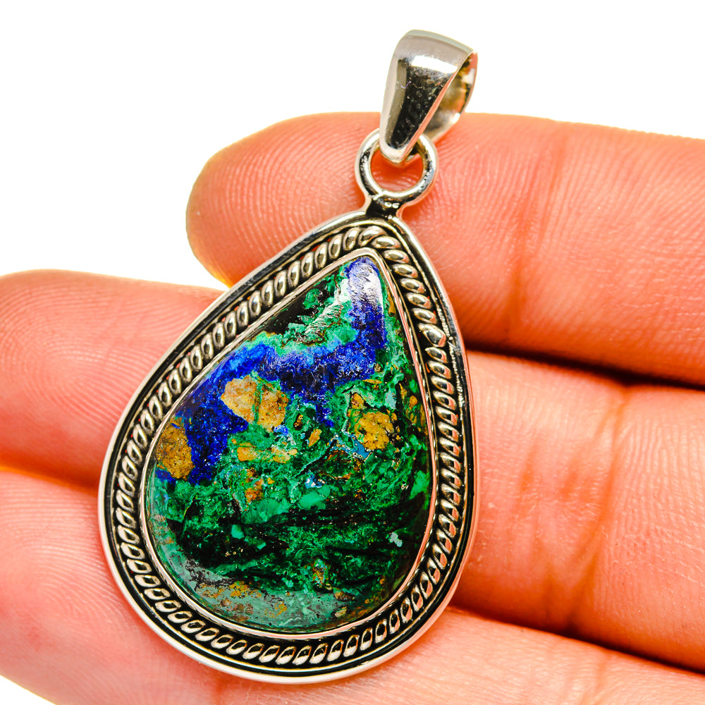 Azurite Malachite Pendants handcrafted by Ana Silver Co - PD15907