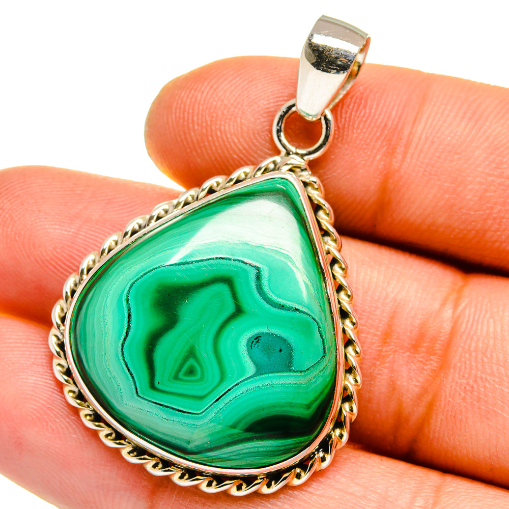 Malachite Pendants handcrafted by Ana Silver Co - PD15908