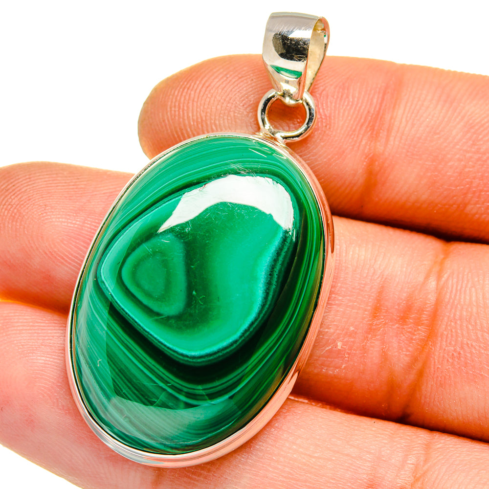 Malachite Pendants handcrafted by Ana Silver Co - PD15913