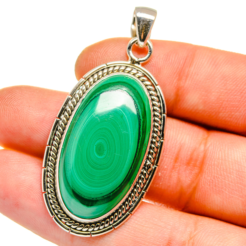 Malachite Pendants handcrafted by Ana Silver Co - PD15915