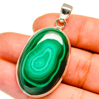 Malachite Pendants handcrafted by Ana Silver Co - PD15917