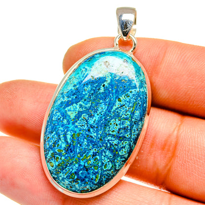 Chrysocolla Pendants handcrafted by Ana Silver Co - PD15931