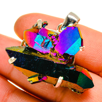 Titanium Sunshine Druzy Pendants handcrafted by Ana Silver Co - PD15934