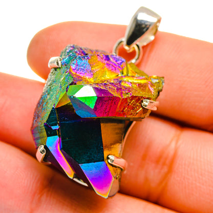 Titanium Sunshine Druzy Pendants handcrafted by Ana Silver Co - PD15935
