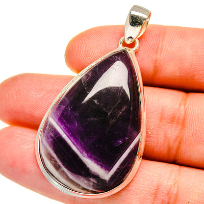 Chevron Amethyst Pendants handcrafted by Ana Silver Co - PD15948