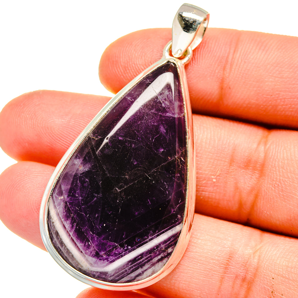 Chevron Amethyst Pendants handcrafted by Ana Silver Co - PD15949