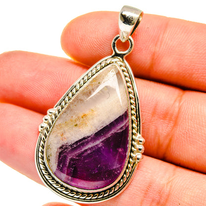 Chevron Amethyst Pendants handcrafted by Ana Silver Co - PD15952