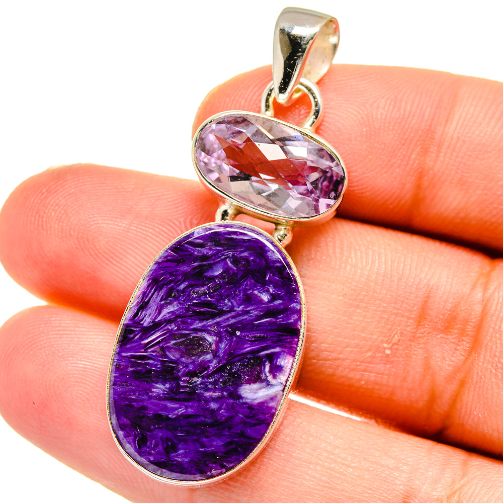 Charoite Pendants handcrafted by Ana Silver Co - PD15958