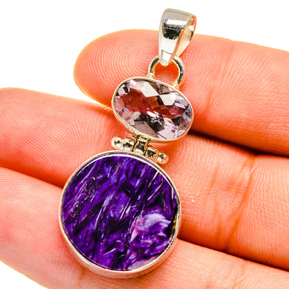 Charoite Pendants handcrafted by Ana Silver Co - PD15959