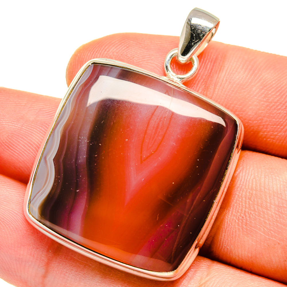 Botswana Agate Pendants handcrafted by Ana Silver Co - PD15966