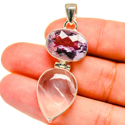 Rose Quartz Pendants handcrafted by Ana Silver Co - PD15969