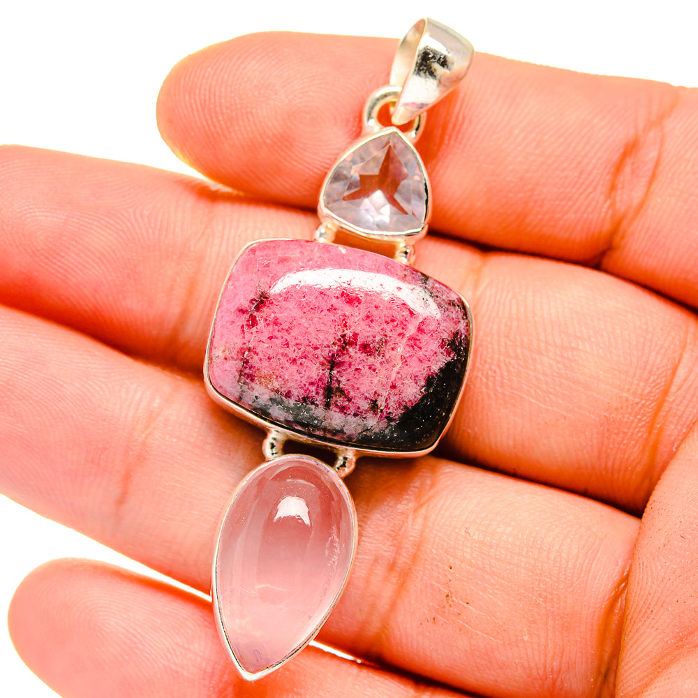 Rhodonite Pendants handcrafted by Ana Silver Co - PD15970