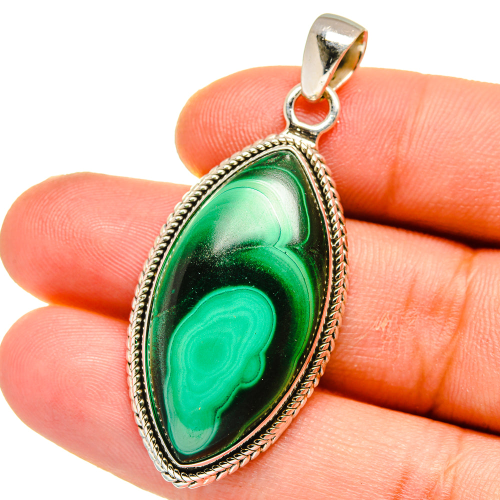 Malachite Pendants handcrafted by Ana Silver Co - PD15974