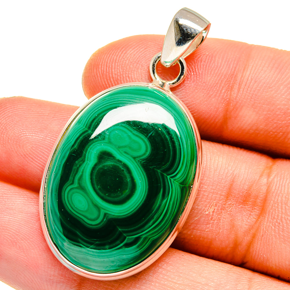 Malachite Pendants handcrafted by Ana Silver Co - PD15975