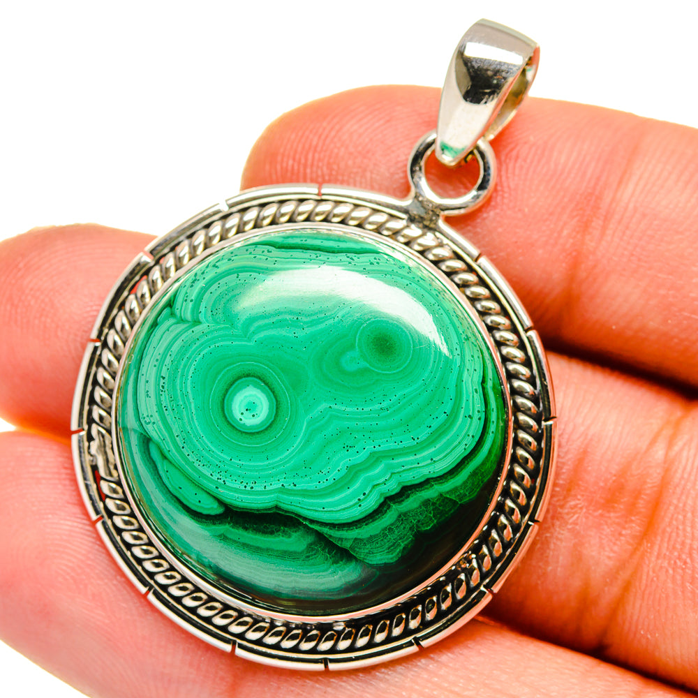 Malachite Pendants handcrafted by Ana Silver Co - PD15980