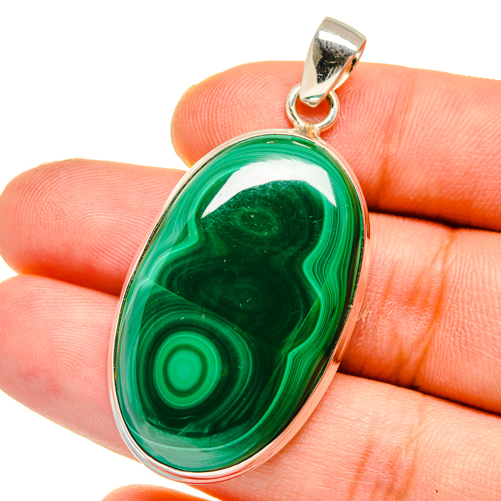 Malachite Pendants handcrafted by Ana Silver Co - PD15981