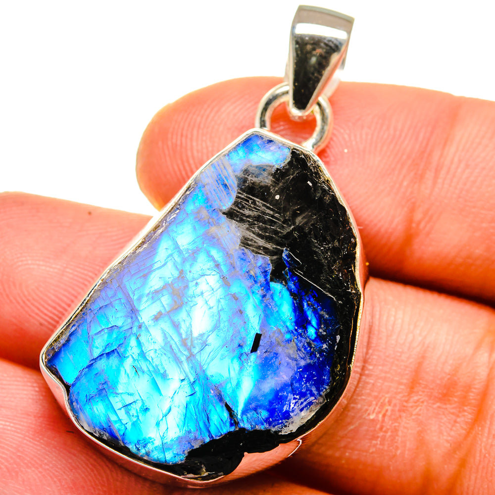 Rainbow Moonstone Pendants handcrafted by Ana Silver Co - PD15992