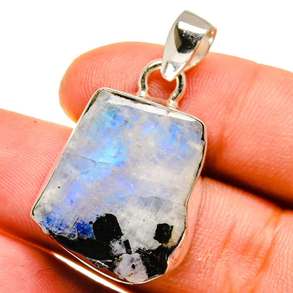 Rainbow Moonstone Pendants handcrafted by Ana Silver Co - PD15994