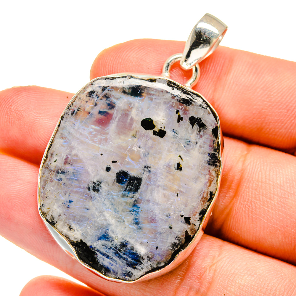 Rainbow Moonstone Pendants handcrafted by Ana Silver Co - PD15997