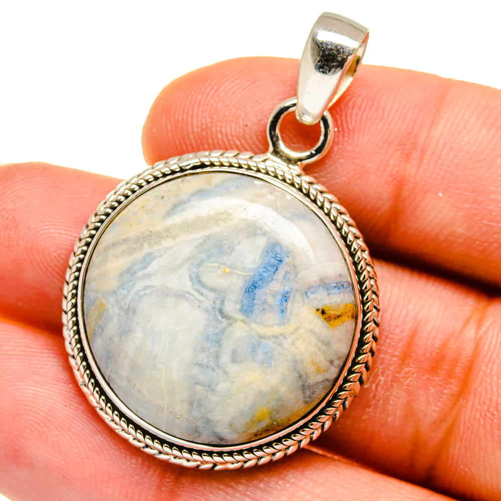 Blue Scheelite Pendants handcrafted by Ana Silver Co - PD16002