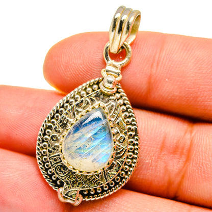 Rainbow Moonstone Pendants handcrafted by Ana Silver Co - PD16003