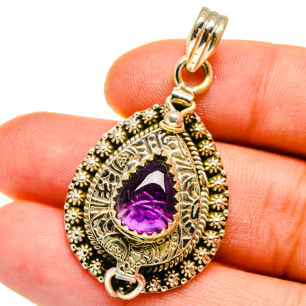 Amethyst Pendants handcrafted by Ana Silver Co - PD16004