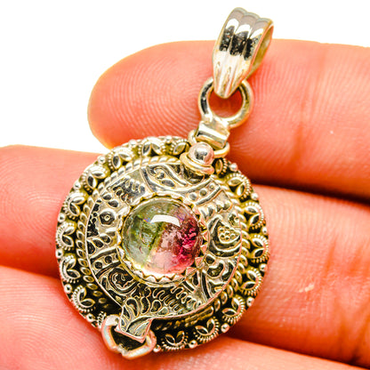 Watermelon Tourmaline Pendants handcrafted by Ana Silver Co - PD16006