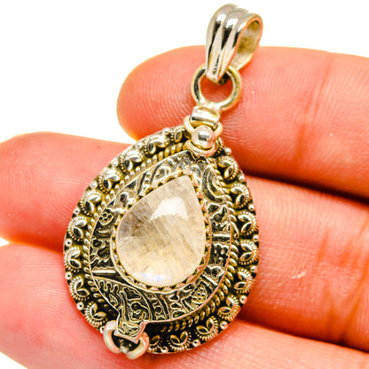 Rainbow Moonstone Pendants handcrafted by Ana Silver Co - PD16009