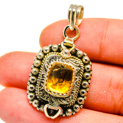 Citrine Pendants handcrafted by Ana Silver Co - PD16014