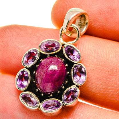 Pink Tourmaline Pendants handcrafted by Ana Silver Co - PD16015