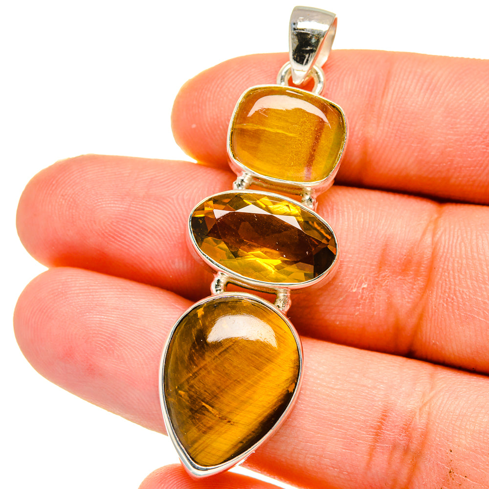 Tiger Eye Pendants handcrafted by Ana Silver Co - PD16030