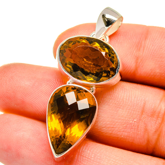 Mandarin Citrine Pendants handcrafted by Ana Silver Co - PD16032