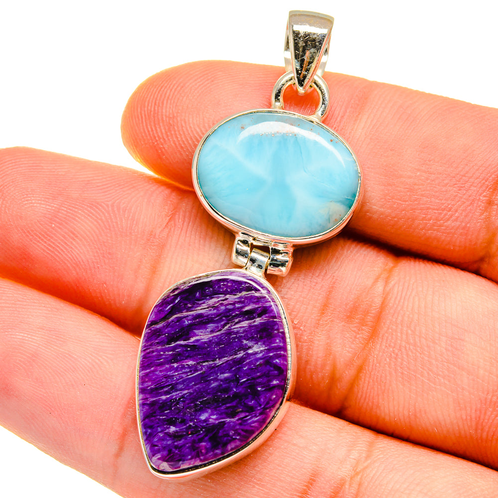 Charoite Pendants handcrafted by Ana Silver Co - PD16055