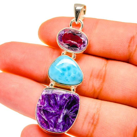 Charoite Pendants handcrafted by Ana Silver Co - PD16060