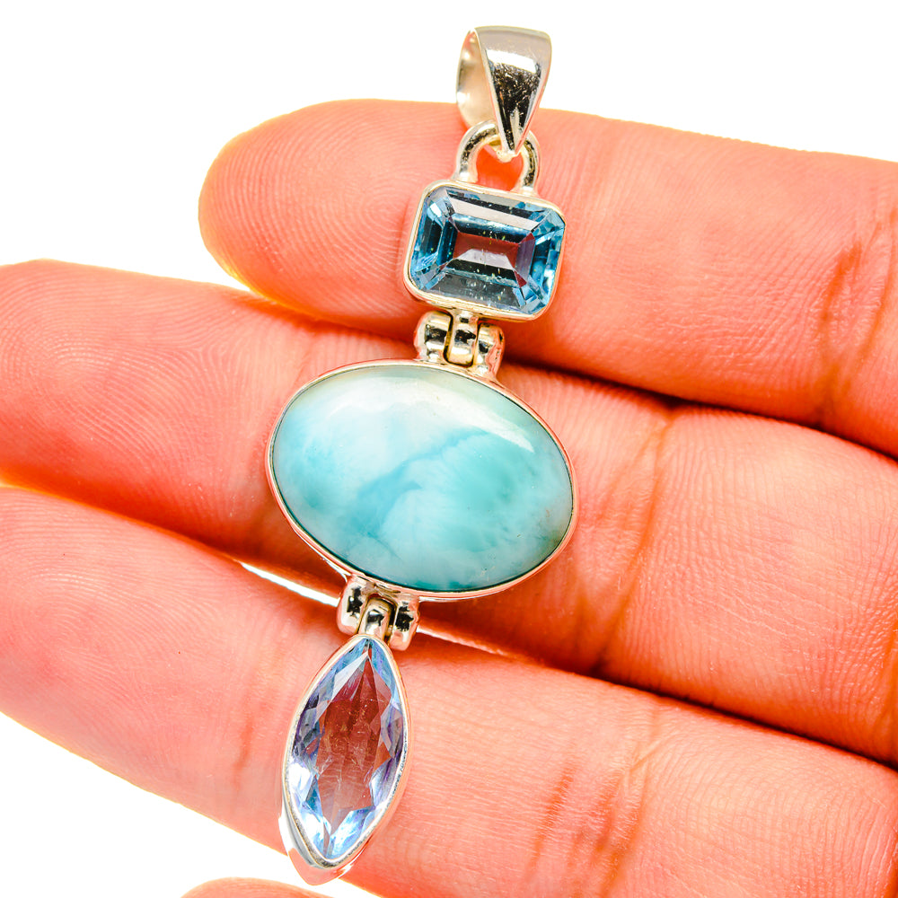 Larimar Pendants handcrafted by Ana Silver Co - PD16062