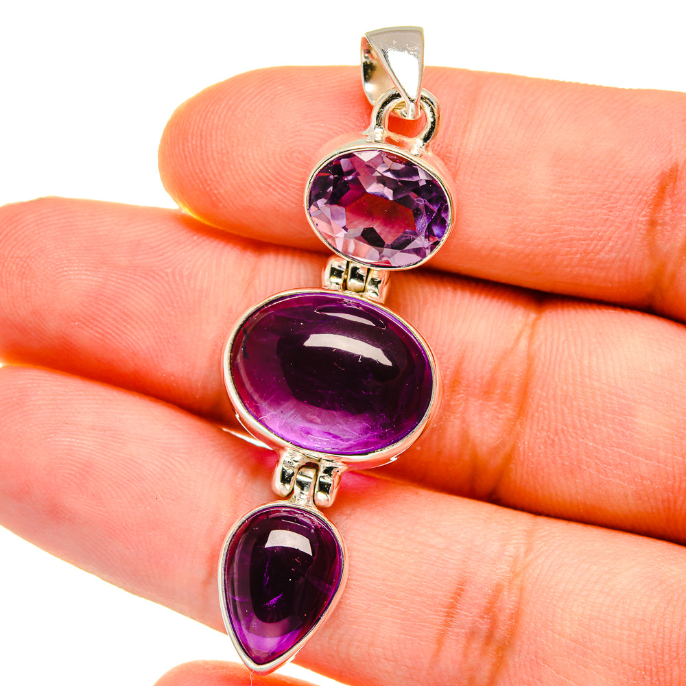 Amethyst Pendants handcrafted by Ana Silver Co - PD16063