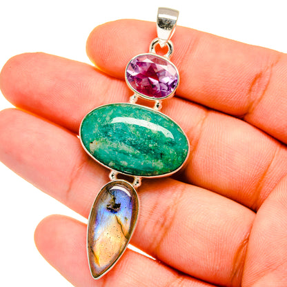Amazonite Pendants handcrafted by Ana Silver Co - PD16067