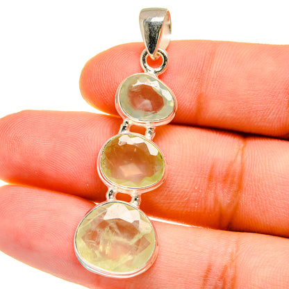Prehnite Pendants handcrafted by Ana Silver Co - PD16070