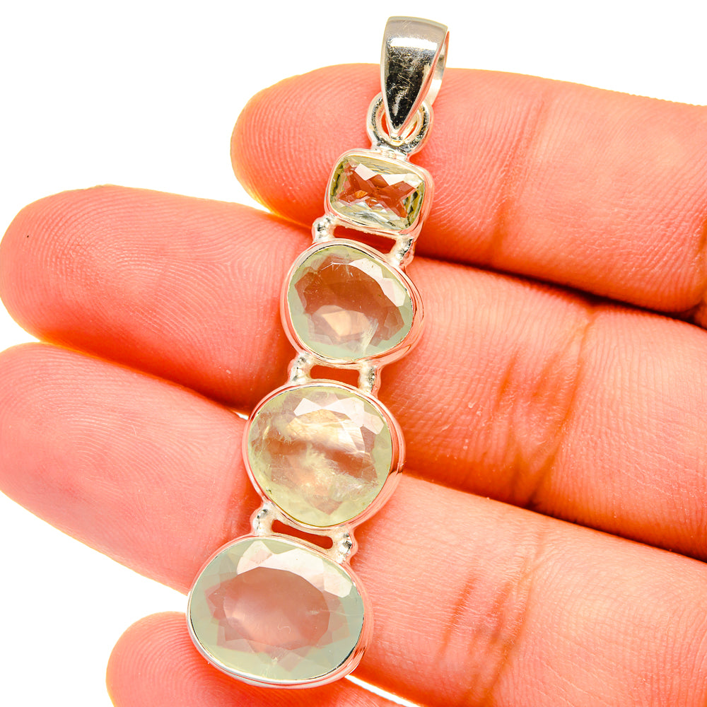 Prehnite Pendants handcrafted by Ana Silver Co - PD16072