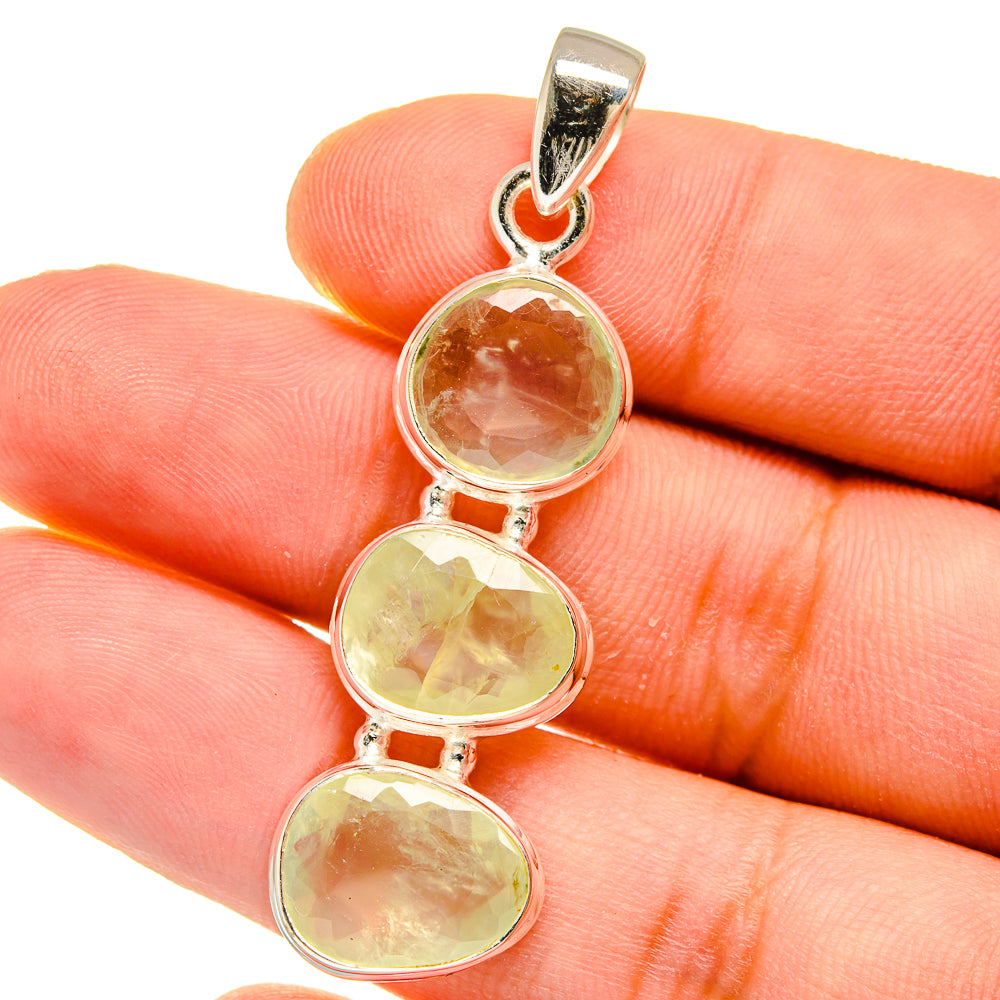 Prehnite Pendants handcrafted by Ana Silver Co - PD16073