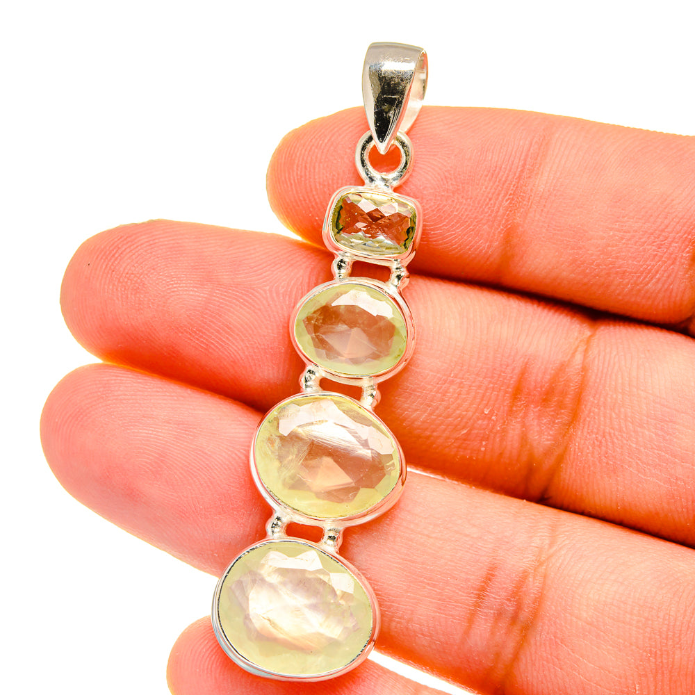 Prehnite Pendants handcrafted by Ana Silver Co - PD16080