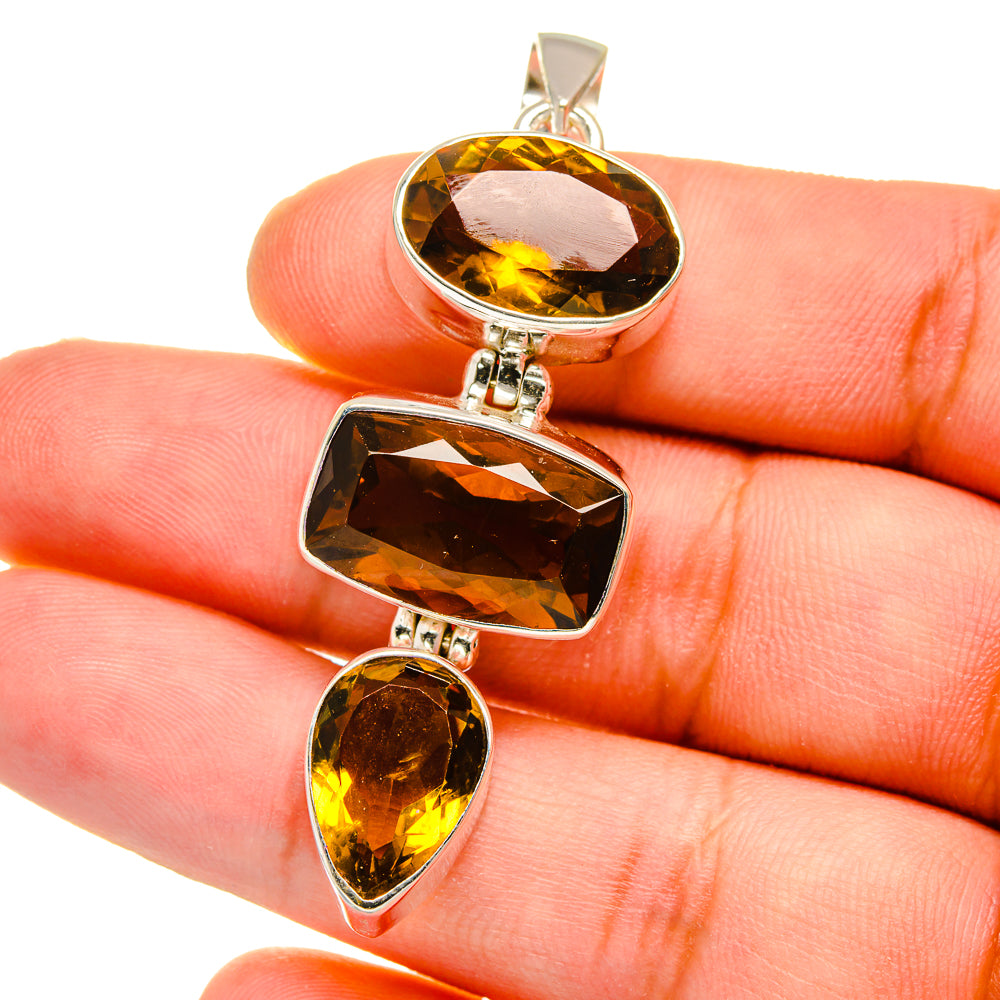 Mandarin Geode Pendants handcrafted by Ana Silver Co - PD16082